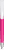 UMA TRINITY soft touch balpen met witte clip en metalen punt - Magenta