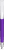 UMA TRINITY soft touch balpen met witte clip en metalen punt - Purple