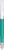 UMA TRINITY soft touch balpen met witte clip en metalen punt - Turquoise