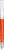 UMA TRINITY soft touch balpen met witte clip en metalen punt - Orange