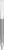 UMA TRINITY soft touch balpen met witte clip en metalen punt - Grey