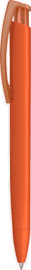 UMA TRINITY Soft-Touch-Kugelschreiber mit transparentem Clip - Orange