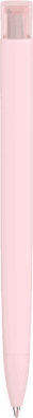 UMA TRINITY Soft-Touch-Kugelschreiber mit transparentem Clip - Pastellrosa