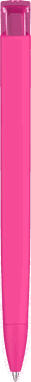 UMA TRINITY Soft-Touch-Kugelschreiber mit transparentem Clip - Magenta