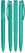 UMA TRINITY soft touch balpen met transparante clip - Turquoise