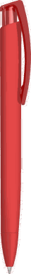 UMA TRINITY Soft-Touch-Kugelschreiber mit transparentem Clip - Rot
