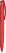 UMA TRINITY soft touch balpen met transparante clip - Red