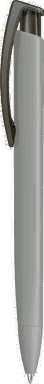 UMA TRINITY Soft-Touch-Kugelschreiber mit transparentem Clip - Grau
