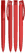UMA TRINITY soft touch balpen met transparante clip - Red
