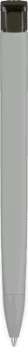 UMA TRINITY Soft-Touch-Kugelschreiber mit transparentem Clip - Grau
