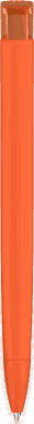 UMA TRINITY Soft-Touch-Kugelschreiber mit transparentem Clip - Orange