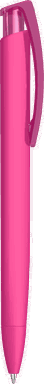 UMA TRINITY Soft-Touch-Kugelschreiber mit transparentem Clip - Magenta