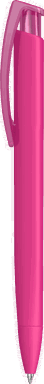 UMA TRINITY Soft-Touch-Kugelschreiber mit transparentem Clip - Magenta