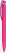 UMA TRINITY soft touch balpen met transparante clip - Magenta