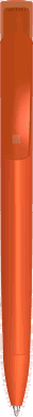 UMA TRINITY Soft-Touch-Kugelschreiber mit transparentem Clip - Orange