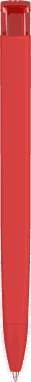 UMA TRINITY Soft-Touch-Kugelschreiber mit transparentem Clip - Rot