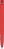 UMA TRINITY soft touch balpen met transparante clip - Red