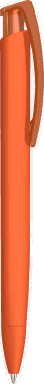 UMA TRINITY Soft-Touch-Kugelschreiber mit transparentem Clip - Orange
