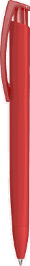 UMA TRINITY Soft-Touch-Kugelschreiber mit transparentem Clip - Rot