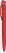 UMA TRINITY soft touch balpen met transparante clip - Red