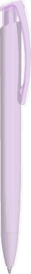 UMA TRINITY Soft-Touch-Kugelschreiber mit transparentem Clip - Pastellviolett