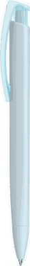 UMA TRINITY Soft-Touch-Kugelschreiber mit transparentem Clip - Pastellblau