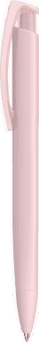 UMA TRINITY Soft-Touch-Kugelschreiber mit transparentem Clip - Pastellrosa