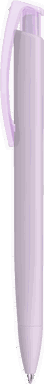 UMA TRINITY Soft-Touch-Kugelschreiber mit transparentem Clip - Pastellviolett