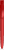 UMA TRINITY soft touch balpen met transparante clip - Red