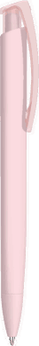 UMA TRINITY Soft-Touch-Kugelschreiber mit transparentem Clip - Pastellrosa