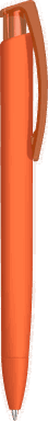 UMA TRINITY recycelter Kugelschreiber mit transparentem Clip - Orange