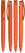 UMA TRINITY gerecyclede balpen met transparante clip - Orange