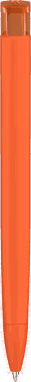 UMA TRINITY recycelter Kugelschreiber mit transparentem Clip - Orange