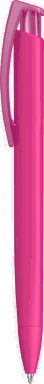 UMA TRINITY recycelter Kugelschreiber mit transparentem Clip - Magenta