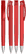 UMA TRINITY soft touch balpen met transparante clip en metalen punt - Red