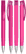 UMA TRINITY soft touch balpen met transparante clip en metalen punt - Magenta
