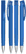 UMA TRINITY soft touch balpen met transparante clip en metalen punt - Middle blue