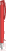 UMA TRINITY soft touch balpen met transparante clip en metalen punt - Red