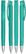 UMA TRINITY soft touch balpen met transparante clip en metalen punt - Turquoise