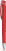 UMA TRINITY soft touch balpen met transparante clip en metalen punt - Red
