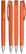UMA TRINITY soft touch balpen met transparante clip en metalen punt - Orange