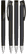UMA TRINITY soft touch balpen met transparante clip en metalen punt - Black