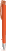 UMA TRINITY soft touch balpen met transparante clip en metalen punt - Orange