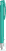 UMA TRINITY soft touch balpen met transparante clip en metalen punt - Turquoise