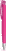 UMA TRINITY soft touch balpen met transparante clip en metalen punt - Magenta