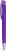 UMA TRINITY soft touch balpen met transparante clip en metalen punt - Purple