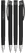 UMA TRINITY gerecyclede balpen met transparante clip en metalen punt - Black
