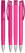 UMA TRINITY gerecyclede balpen met transparante clip en metalen punt - Magenta
