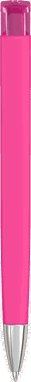 UMA TRINITY recycelter Kugelschreiber mit transparentem Clip und Metallspitze - Magenta