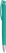UMA TRINITY gerecyclede balpen met transparante clip en metalen punt - Turquoise